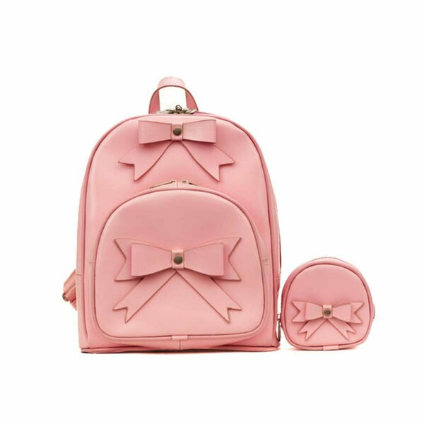 Mckleinusa 11.50 in. L Series Arches Leather Bow Backpack, Pink 99729